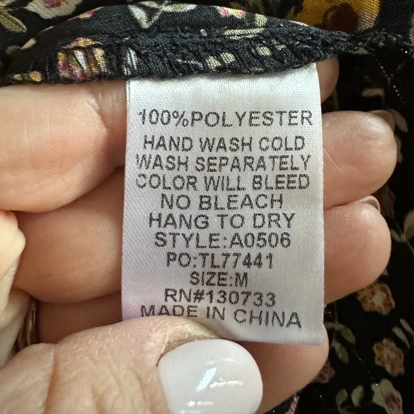 Umgee Floral Patchwork Blouse - M - Picture 4 of 7